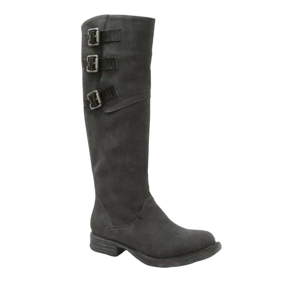 ESPRIT | Gray Knee High Faux Leather Buckle "Rory" Boots | Women's 9M